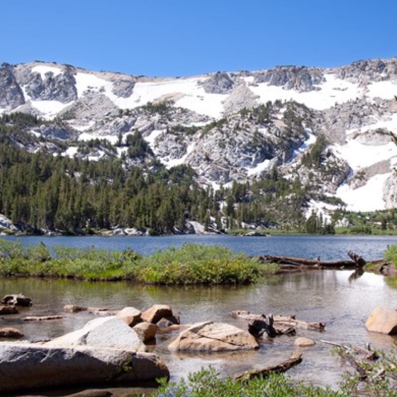 The Mammoth Lakes Basin seen from above