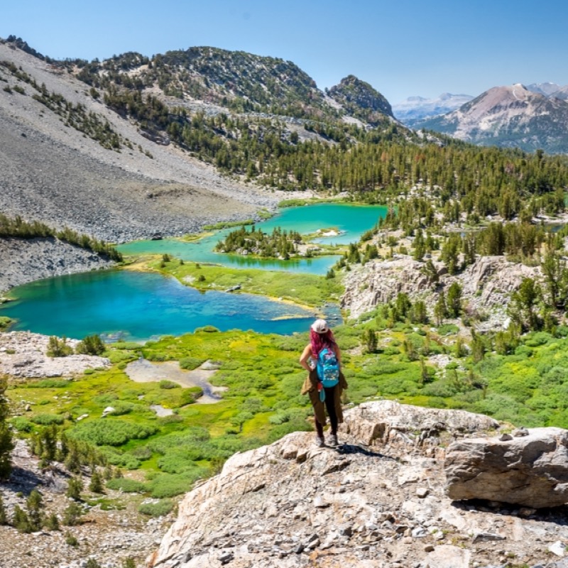 Duck Lake, a large alpine lake high in the Sierra
